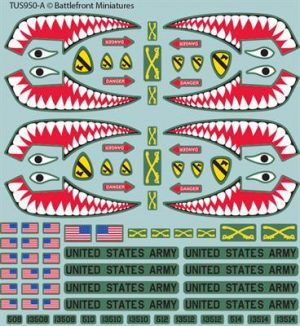 Battlefront Team Yankee  Americans WWIII: American Decal Set - TUS950 - 9420020247826