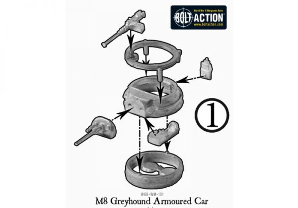 Warlord Games Bolt Action  United States of America (BA) M8 Greyhound Armoured Car - WGB-AI-101 -