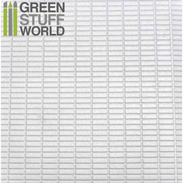 Green Stuff World   Plasticard ABS Plasticard - MEDIUM RECTANGLES Textured Sheet - A4 - 8436554361120ES - 8436554361120
