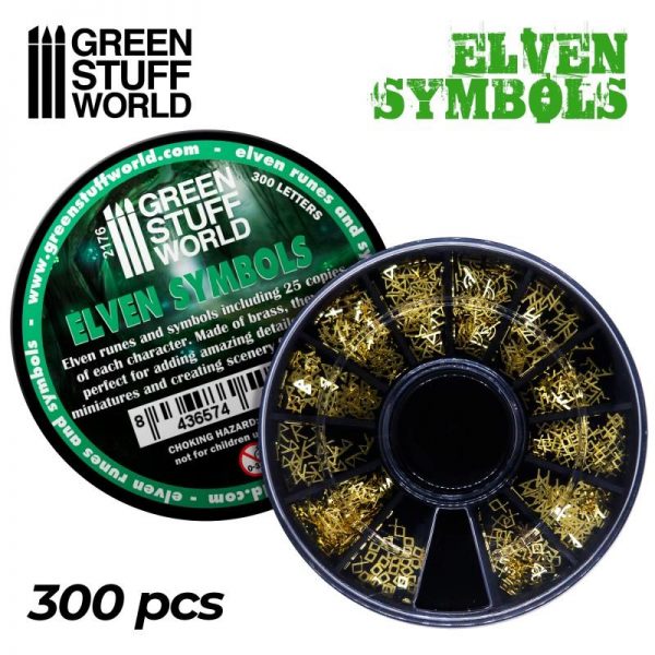 Green Stuff World   Etched Brass Etched Brass Elven Runes and Symbols - 8436574505351ES - 8436574505351