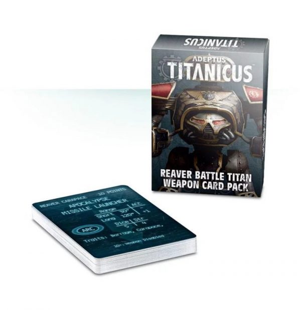 Games Workshop (Direct) Adeptus Titanicus  40k Direct Orders Adeptus Titanicus: Reaver Battle Titan Weapon Card Pack - 60220399005 - 5011921104987