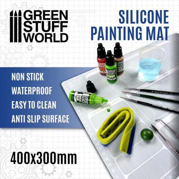 Green Stuff World   Paint Palettes Silicone Painting Mat 400x300mm - 8435646500720ES - 8435646500720