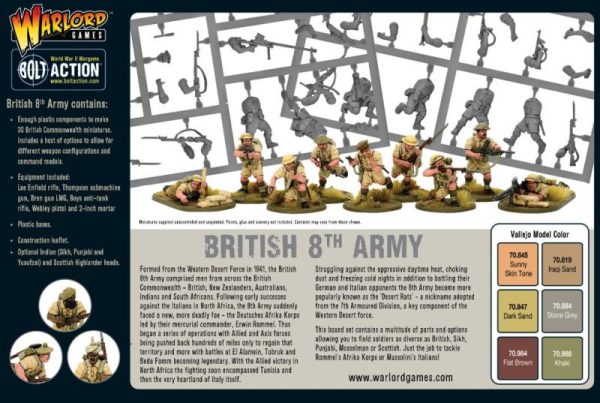 Warlord Games Bolt Action  Great Britain (BA) 8th Army Infantry - 402011015 - 5060572501065