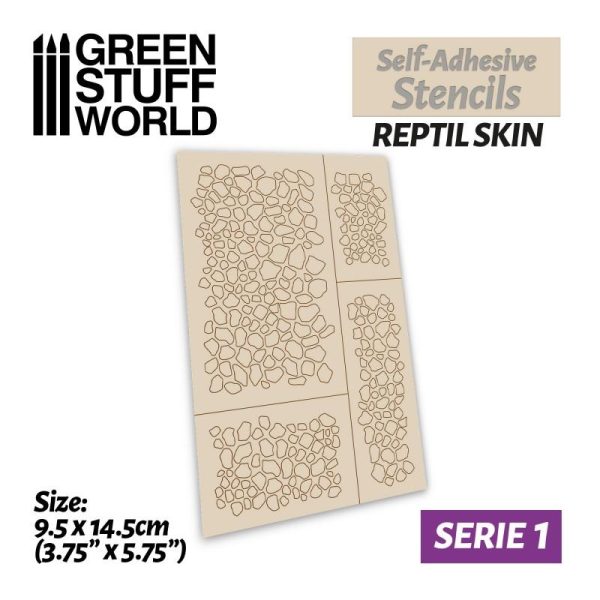 Green Stuff World   Stencils Self-adhesive stencils - Reptile skin - 8436574500035ES -
