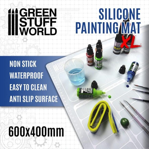 Green Stuff World   Paint Palettes Silicone Painting Mat 600x400mm - 8435646500737ES -