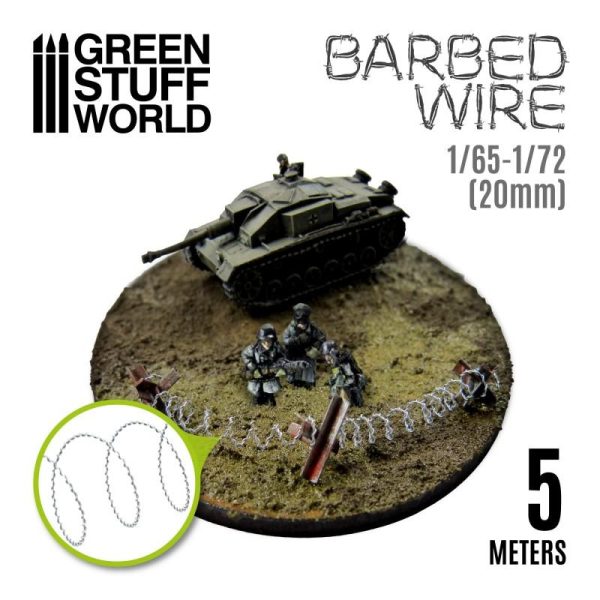 Green Stuff World   Barbed Wire Simulated BARBED WIRE - 1/65-1/72 (20mm) - 8435646505305ES - 8435646505305