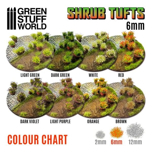 Green Stuff World   Tufts Shrubs TUFTS - 6mm self-adhesive - BROWN - 8435646502465ES - 8435646502465