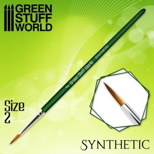 Green Stuff World   Synthetic Brushes GREEN SERIES Synthetic Brush - Size 2 - 8436574506907ES - 8436574506907