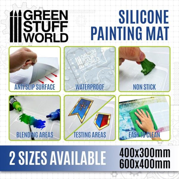 Green Stuff World   Paint Palettes Silicone Painting Mat 400x300mm - 8435646500720ES - 8435646500720