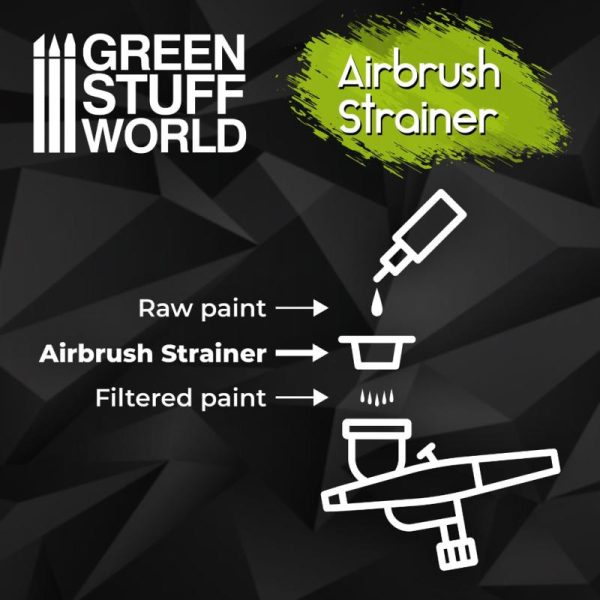 Green Stuff World   Airbrushes & Accessories Airbrush Cup Strainers x2 - 8436574509199ES - 8436574509199