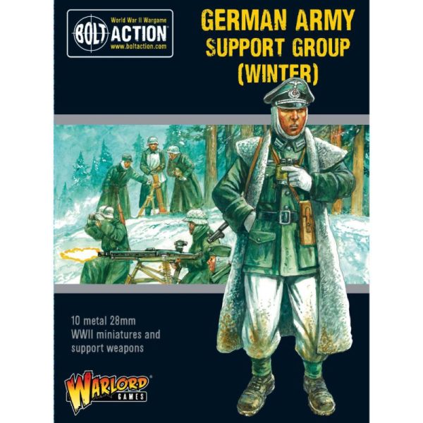 Warlord Games Bolt Action   German Army (Winter) Support Group (HQ, Mortar & MMG) - 402212009 - 5060572504868