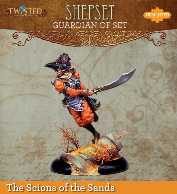 Demented Games Twisted: A Steampunk Skirmish Game  Scions of the Sands Guardian of Set Huntress Shepset (Metal) - REM102 -