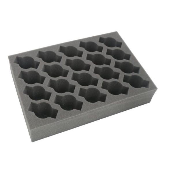 Safe and Sound   Safe and Sound Cases Full-size foam tray for 20 cavalry miniatures or minis on 40mm bases - SAFE-FT-CAV01 - 5907459694802