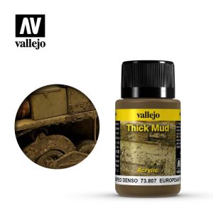 Vallejo   Weathering Effects Weathering Effects 40ml - European Thick Mud - VAL73807 - 8429551738071