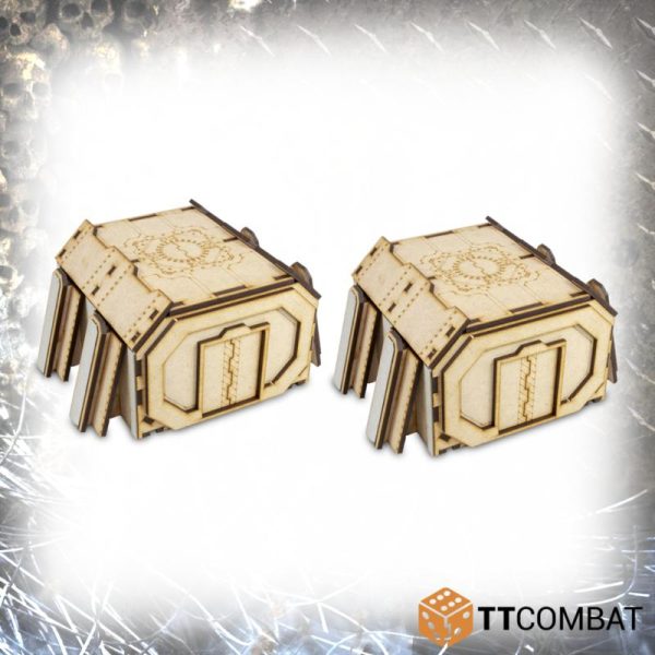TTCombat   Sci Fi Gothic (28-32mm) Fortified Bunker Straight Sections (2) - TTSCW-SFG-046 - 5060570132230
