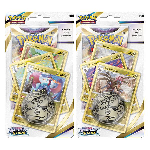 Pokemon Pokemon - Trading Card Game  Pokemon Pokémon TCG: Sword & Shield 9 Brilliant Stars Premium Checklane Blister - POK85004 - 820650850042