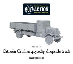 Warlord Games (Direct) Bolt Action  France (BA) Citroen Civilian 4,500kg Dropside Truck - WGB-FI-114 -