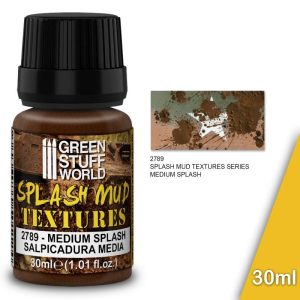 Green Stuff World   Specialist Paints Splash Mud Textures - MEDIUM BROWN 30ml - 8435646501499ES - 8435646501499