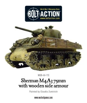 Warlord Games (Direct) Bolt Action  United States of America (BA) US Sherman M4A3 (75mm) with wooden armour - WGB-AI-113 -