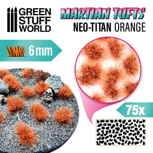 Green Stuff World   Tufts Martian Fluor Tufts - NEO-TITAN ORANGE - 8435646501802ES - 8435646501802