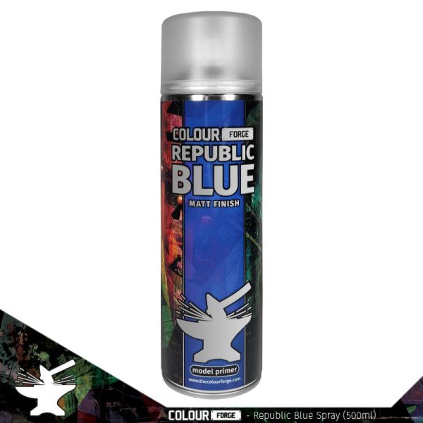 The Colour Forge   Spray Paint Colour Forge Republic Blue Spray (500ml) - TCF-SPR-016 - 5060843101291