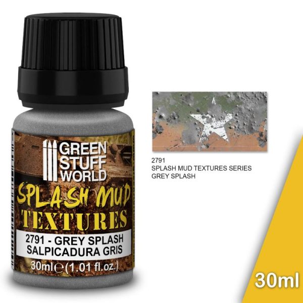Green Stuff World   Specialist Paints Splash Mud Textures - GREY 30ml - 8435646501512ES - 8435646501512