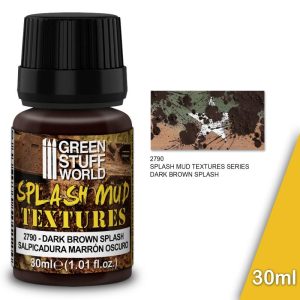 Green Stuff World   Specialist Paints Splash Mud Textures - DARK BROWN 30ml - 8435646501505ES - 8435646501505