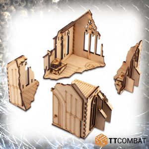 TTCombat   Sci Fi Gothic (28-32mm) Gothic Chapel Corner Ruins - TTSCW-SFG-044 - 5060570137686