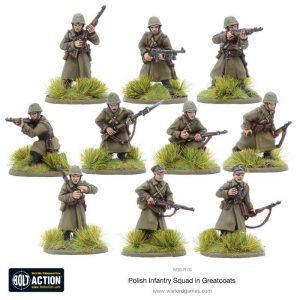 Bolt Action  Poland (BA) Polish Infantry Squad in greatcoats (10) - WGB-PI-04 - 5060393703624