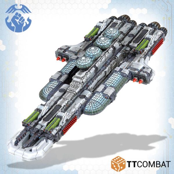 TTCombat Dropfleet Commander  The Resistance Fleet Resistance Coloniser Dreadnought - TTDFX-RES-006 - 5060880912584