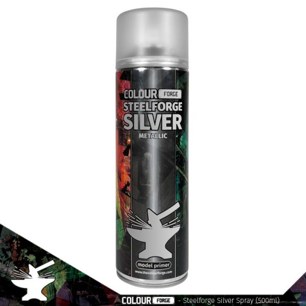 The Colour Forge   Spray Paint Colour Forge Steelforge Silver Spray (500ml) - TCF-SPR-017 - 5060843101307