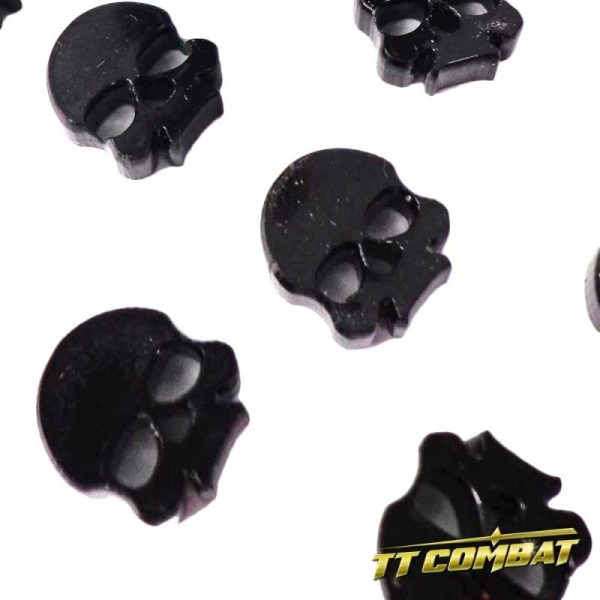 TTCombat   Status & Wound Markers Black Skulls (Translucent) - TTCM02 - 5060504044424