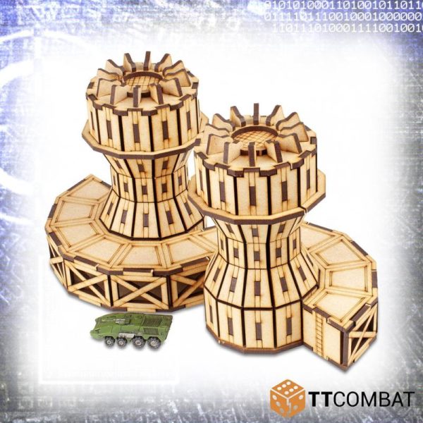 TTCombat   Sci Fi (15mm) Cooling Towers - TTSCW-SFX-070 - 5060880912973