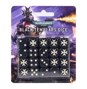 Games Workshop Warhammer 40,000  Black Templars Black Templars Dice Set - 99220101026 - 5011921165216