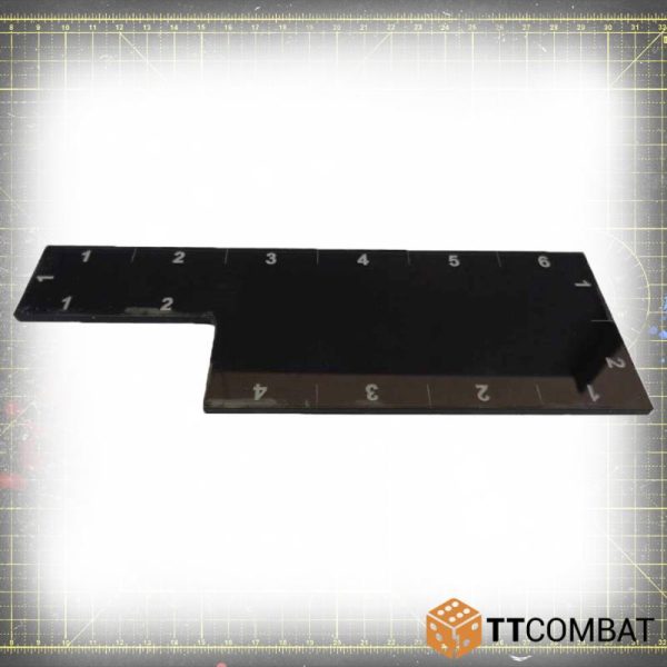 TTCombat   Tapes & Measuring Sticks 6 Inch Range Ruler - Black - MT014 - 5060504045186