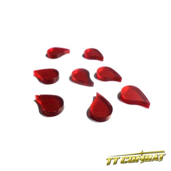 TTCombat   Status & Wound Markers Wound Markers - Blood Drops - TTCM017 - 5060504044448