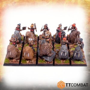 TTCombat   TTCombat Miniatures Shield Maiden Walrus Rider Warriors - TTFHR-HSM-003 - 5060570138942
