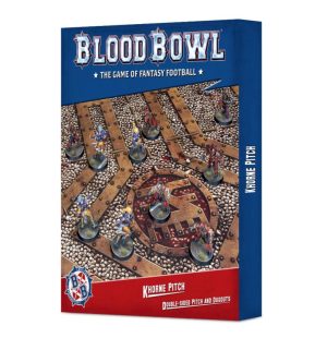 Games Workshop Blood Bowl  Blood Bowl Blood Bowl: Khorne Team Double-sided Pitch and Dugouts Set - 99220901007 - 5011921143924