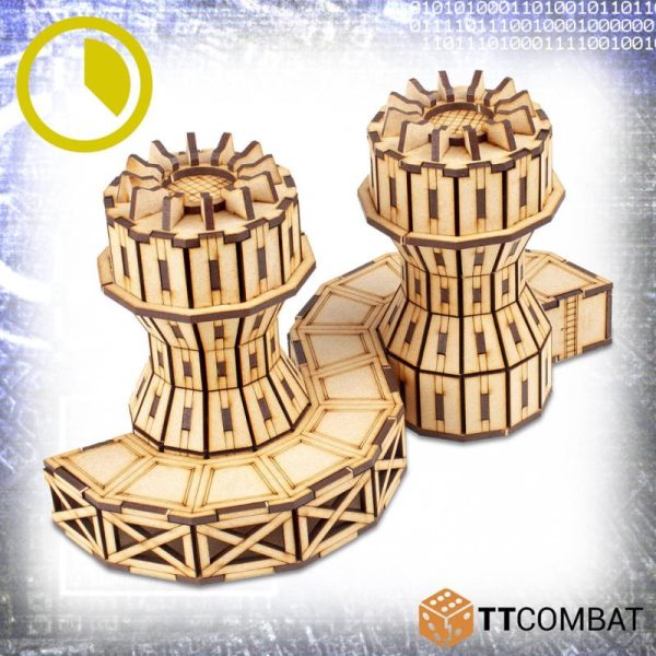 TTCombat   Sci Fi (15mm) Cooling Towers - TTSCW-SFX-070 - 5060880912973