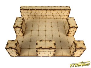 TTCombat   Fantasy Scenics (28-32mm) Dungeon Large T-Junction Section - RPG022 - 5060504047845