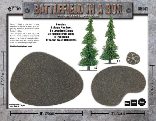 Gale Force Nine   Battlefield in a Box Battlefield in a Box: Large Pine Wood - BB511 - 9420020213081
