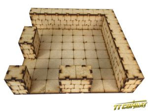 TTCombat   Fantasy Scenics (28-32mm) Dungeon Large Corner Section - RPG020 - 5060504047821