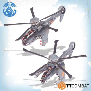 TTCombat Dropzone Commander  Resistance Air Vehicles Cyclone Attack Copters - TTDZR-RES-016 - 5060880911273