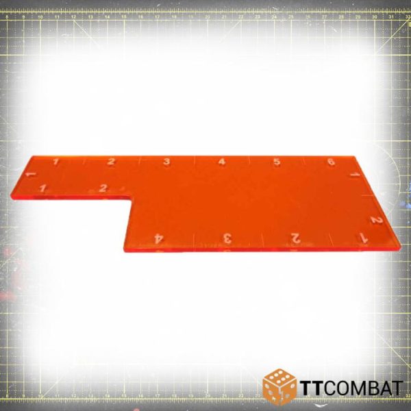 TTCombat   Tapes & Measuring Sticks 6 Inch Range Ruler - Orange - MT012 - 5060504045216