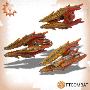 TTCombat Dropfleet Commander  Shaltari Tribes Fleet Shaltari Monitors - TTDFR-SHL-005 - DUPLICACTE BAR CODE