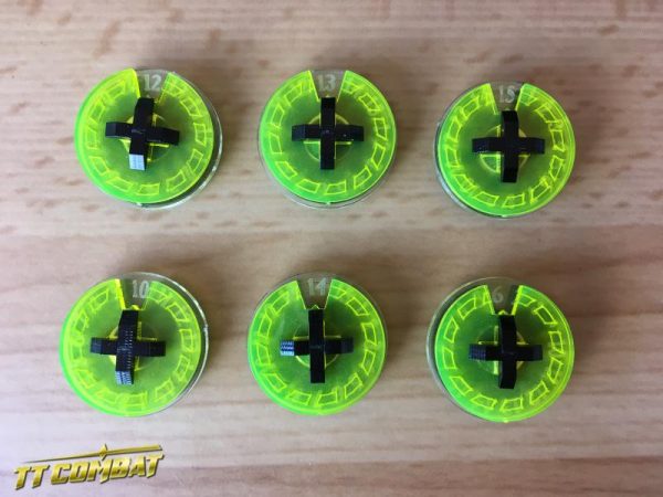 TTCombat   Status & Wound Markers Small Wound Dials (Helios Yellow) - TTCM054 - 5060504047265