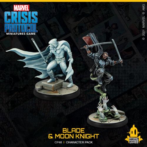 Atomic Mass Marvel Crisis Protocol  Marvel: Crisis Protocol Marvel Crisis Protocol: Blade & Moon Knight - CP48 - 841333109462
