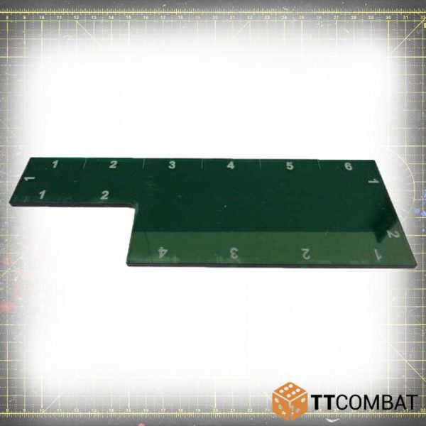 TTCombat   Tapes & Measuring Sticks 6 Inch Range Ruler - Green - MT013 - 5060504045193