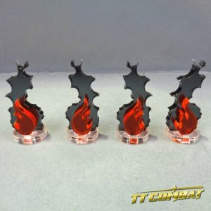 TTCombat   Status & Wound Markers Wound Markers - Fire Markers (4) - TTCM09 - 5060504049832