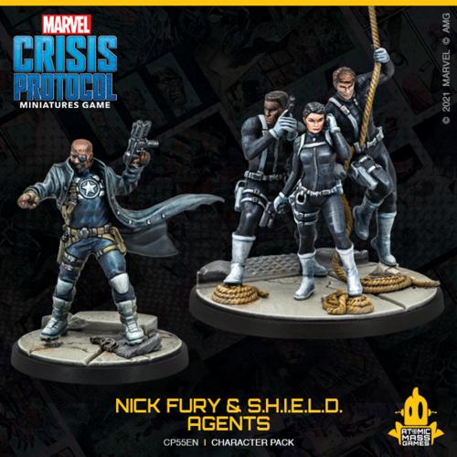 Atomic Mass Marvel Crisis Protocol  Marvel: Crisis Protocol Marvel Crisis Protocol: Nick Fury & S.H.I.E.L.D. Agents - CP55 -